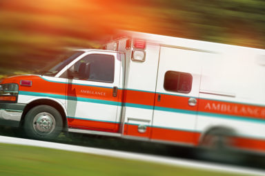 An ambulance responds to an overdose