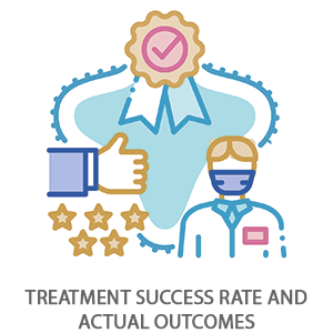 treatment success and outcomes concept
